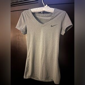 Nike Deep V Dri Fit Fitted Tee